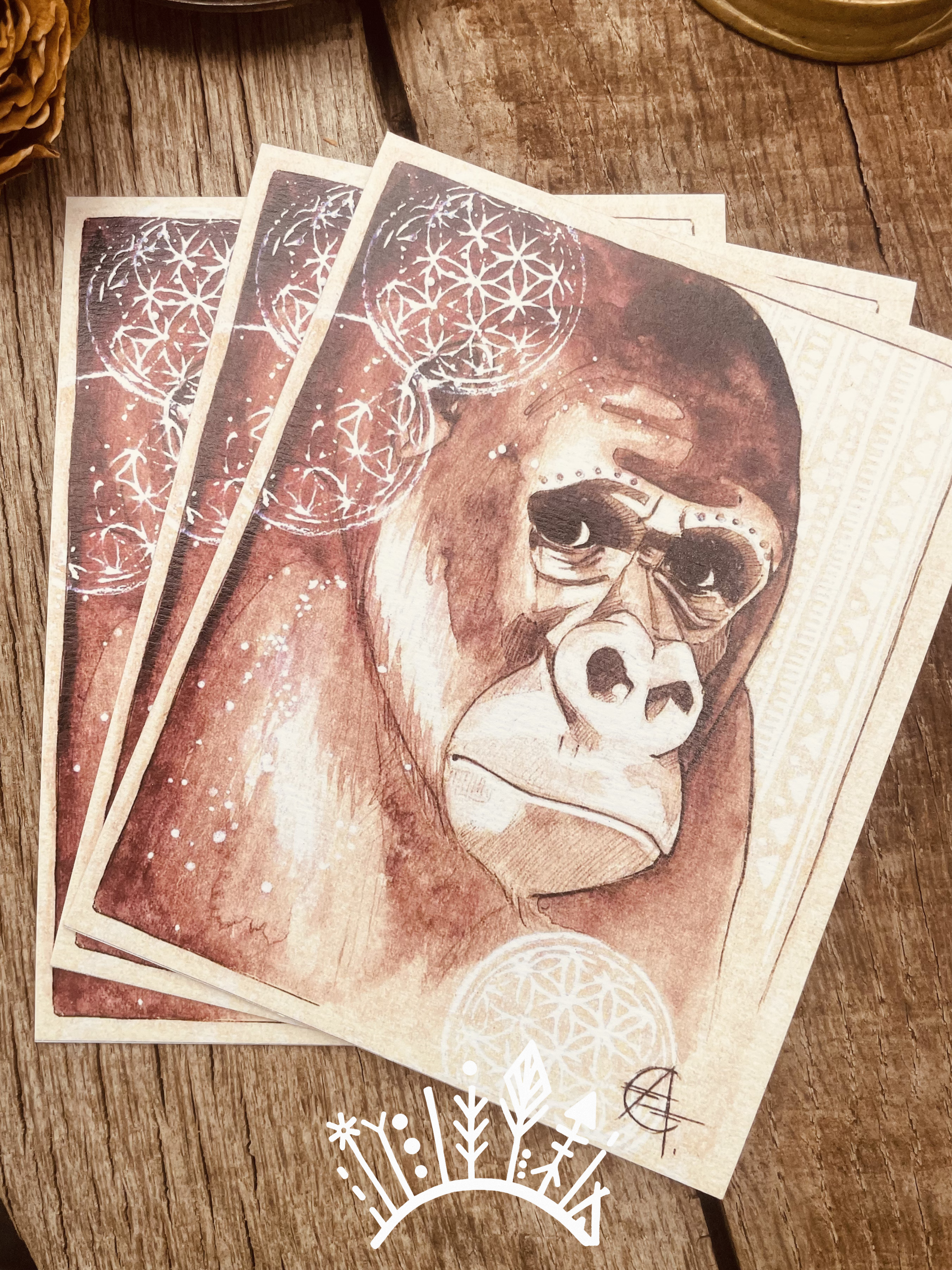 Cartes illustrations Série "Regards sauvage"
